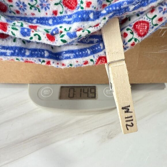 Lanz of Salzburg Nightgown S Blue Tyrolean Stripes Flannel Long Cottagecore Soft - Picture 9 of 11